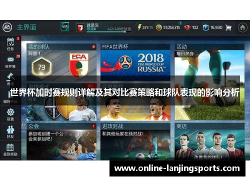 世界杯加时赛规则详解及其对比赛策略和球队表现的影响分析