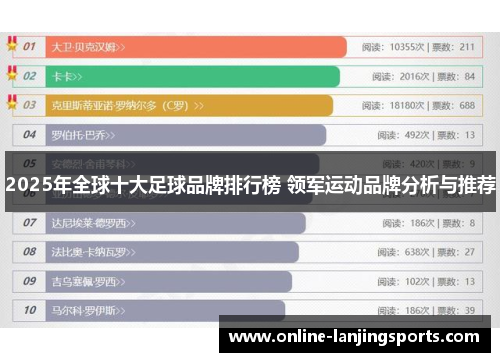 2025年全球十大足球品牌排行榜 领军运动品牌分析与推荐